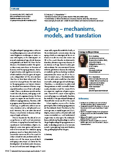 Vorschauseite 1: Aging—mechanisms, models, and translation