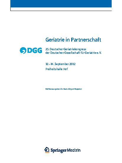 Vorschauseite 3: Geriatrie in Partnerschaft