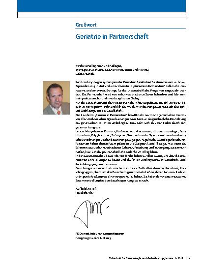 Vorschauseite 5: Geriatrie in Partnerschaft