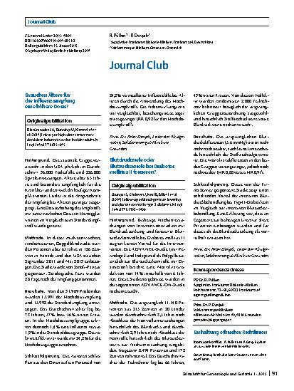 Vorschauseite 1: Journal Club