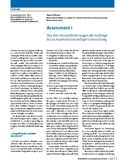 Vorschauseite 1: Assessment I