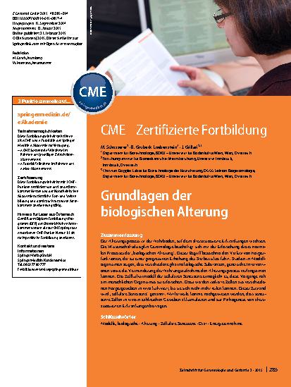 Vorschauseite 1: Grundlagen der biologischen Alterung
