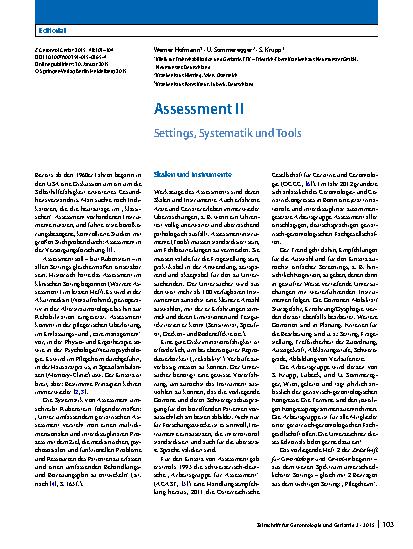 Vorschauseite 1: Assessment II