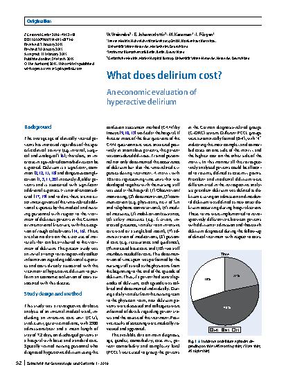 Vorschauseite 1: What does delirium cost?
