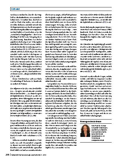 Vorschauseite 2: Wollen wir Gerontolog(inn)en werden?