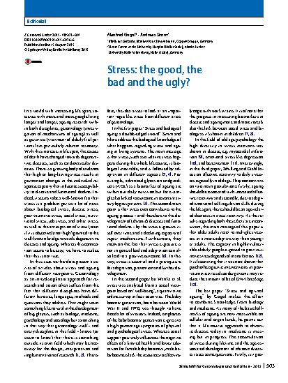 Vorschauseite 1: Stress: the good, the bad and the ugly?