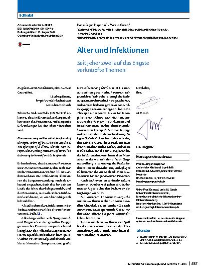 Vorschauseite 1: Alter und Infektionen