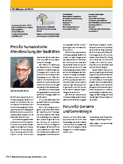 Vorschauseite 1: Mitteilungen der ÖGGG