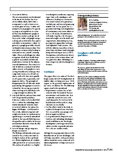 Vorschauseite 6: Robot deployment in long-term care