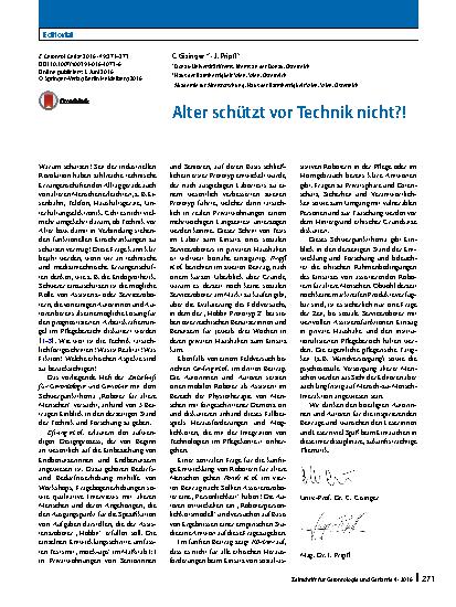 Vorschauseite 1: Alter schützt vor Technik nicht? !