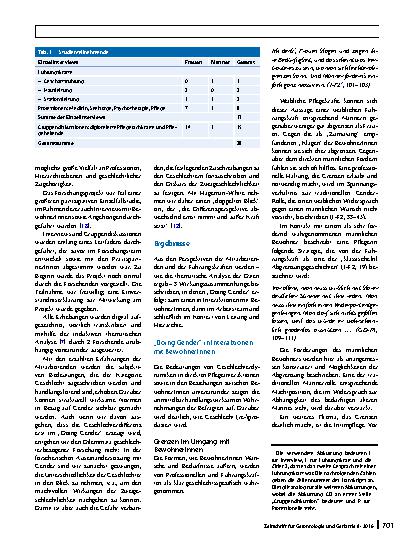 Vorschauseite 2: „Doing Gender“ im Altenpflegeheim
