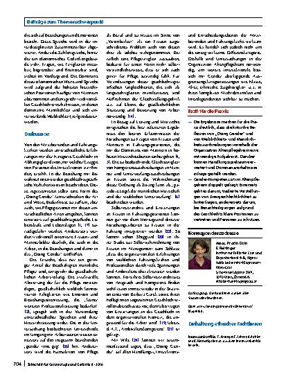 Vorschauseite 5: „Doing Gender“ im Altenpflegeheim