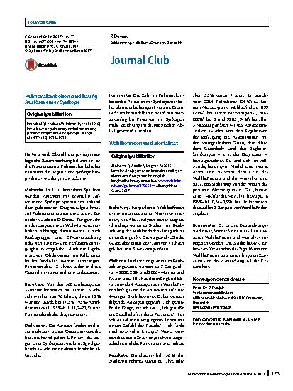 Vorschauseite 1: Journal Club