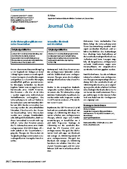 Vorschauseite 1: Journal Club