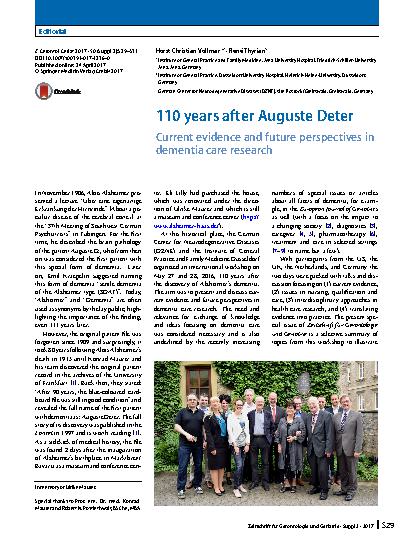 Vorschauseite 1: 110 years after Auguste Deter