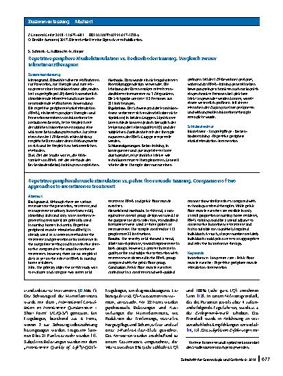 Vorschauseite 3: Repetitive periphere Muskelstimulation vs. Beckenbodentraining