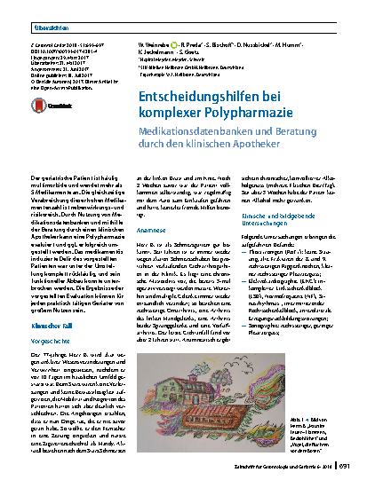 Vorschauseite 1: Entscheidungshilfen bei komplexer Polypharmazie