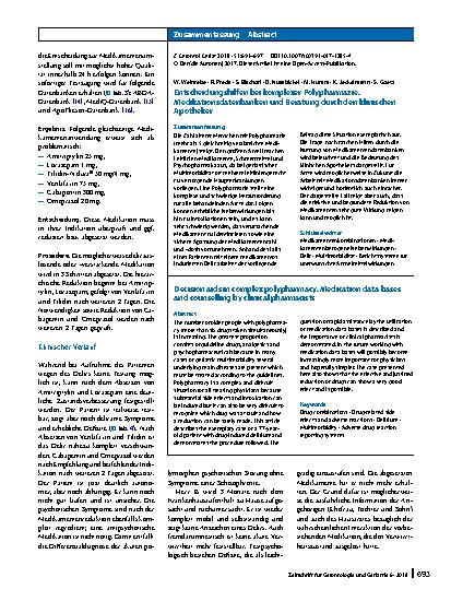 Vorschauseite 3: Entscheidungshilfen bei komplexer Polypharmazie