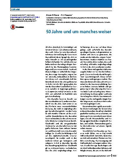 Vorschauseite 1: 50 Jahre und um manches weiser