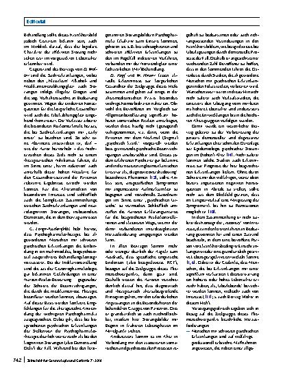Vorschauseite 2: Themenschwerpunkt alt gewordene psychisch Kranke