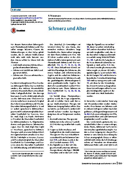 Vorschauseite 1: Schmerz und Alter