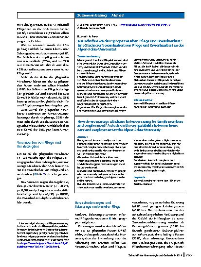 Vorschauseite 3: Wie schaffen wir den Spagat zwischen Pflege und Erwerbsarbeit?