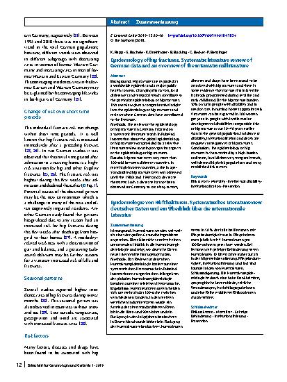 Vorschauseite 3: Epidemiology of hip fractures