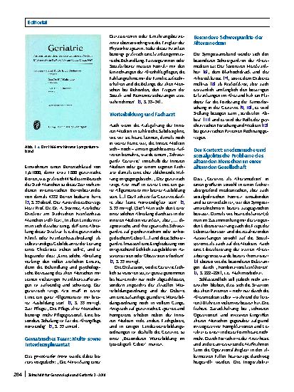 Vorschauseite 2: Erstaunlich aktuell: „Geriatrie 1965 vorgedacht“
