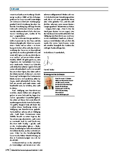 Vorschauseite 2: Neuer Lebensabschnitt für Prof. Wolfgang von Renteln-Kruse