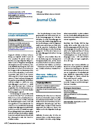 Vorschauseite 1: Journal Club