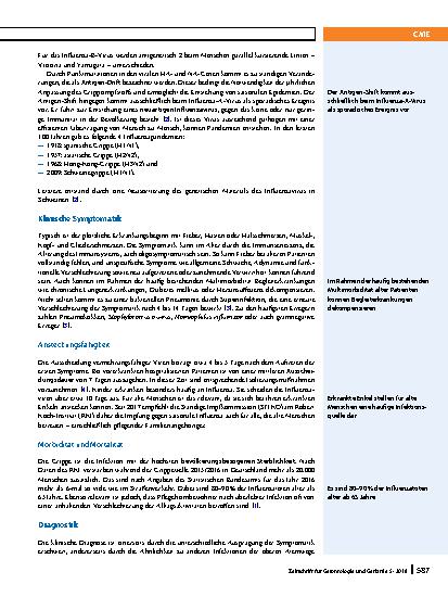 Vorschauseite 3: Influenza: besondere Aspekte im höheren Lebensalter