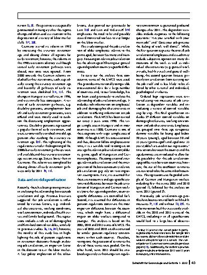 Vorschauseite 2: Job satisfaction at older ages