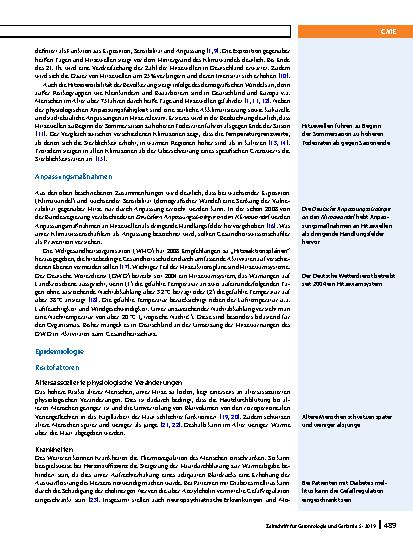 Vorschauseite 3: Epidemiologie und Prävention hitzebedingter Gesundheitsschäden älterer Menschen