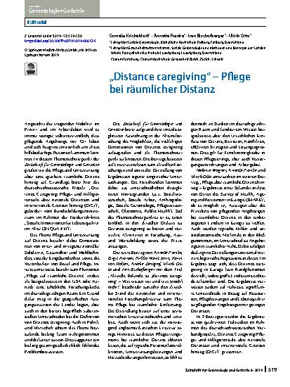 Vorschauseite 1: „Distance caregiving“ – Pflege bei räumlicher Distanz