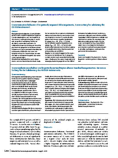 Vorschauseite 3: Communication behavior of cognitively impaired older inpatients