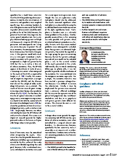 Vorschauseite 6: SPMSQ for risk stratification of older patients in the emergency department