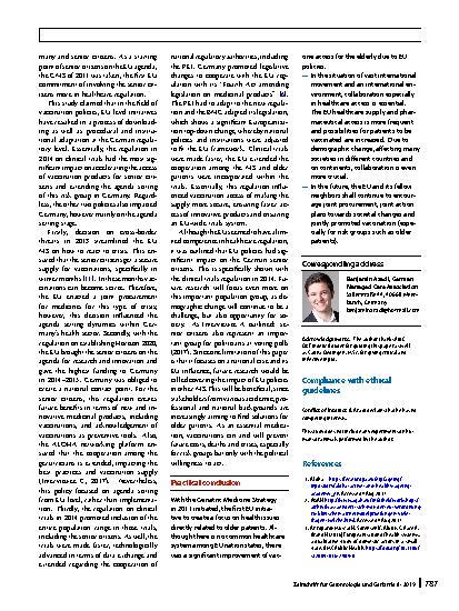 Vorschauseite 6: Association between EU guidelines and vaccination in Germany between 2011 and 2017