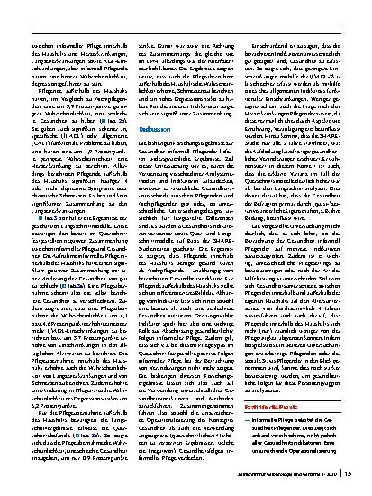 Vorschauseite 6: Bedeutung des Gesundheitsindikators bei der Analyse der Gesundheitsfolgen informeller Pflege