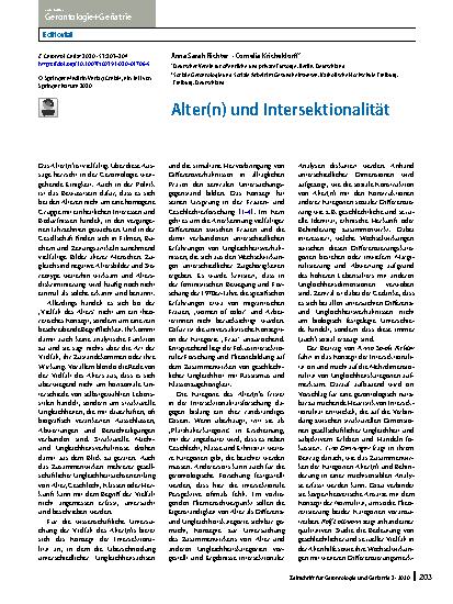 Vorschauseite 1: Alter(n) und Intersektionalität