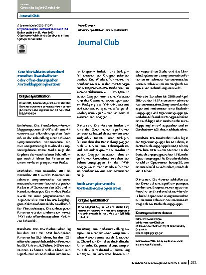 Vorschauseite 1: Journal Club