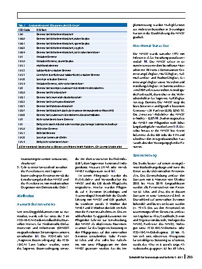 Vorschauseite 2: Prävalenz kognitiver Beeinträchtigungen in der pflegerischen Akutversorgung – Analyse und Vergleich von Routinedaten