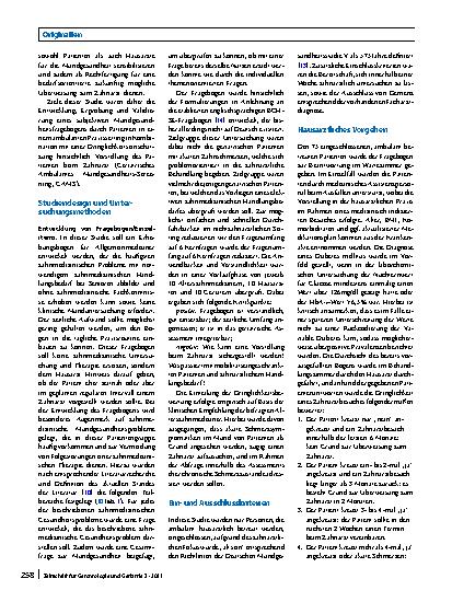 Vorschauseite 4: Erfassung der Mundgesundheit von ambulant betreuten Senioren durch Hausärzte