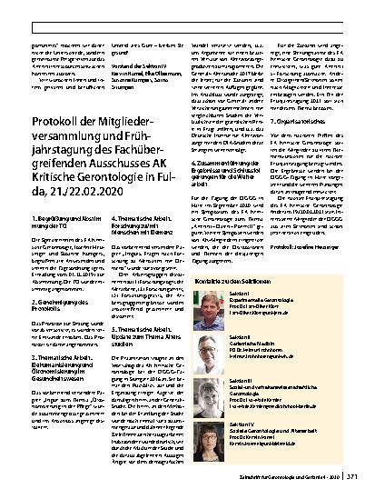 Vorschauseite 2: Mitteilungen der DGGG