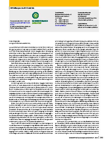 Vorschauseite 1: Mitteilungen des BV Geriatrie