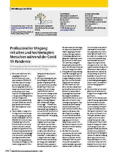 Vorschauseite 1: Mitteilungen der ÖGGG