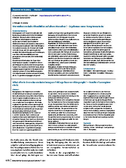 Vorschauseite 3: Wie wirken mediale Altersbilder auf ältere Menschen? – Ergebnisse einer Rezeptionsstudie