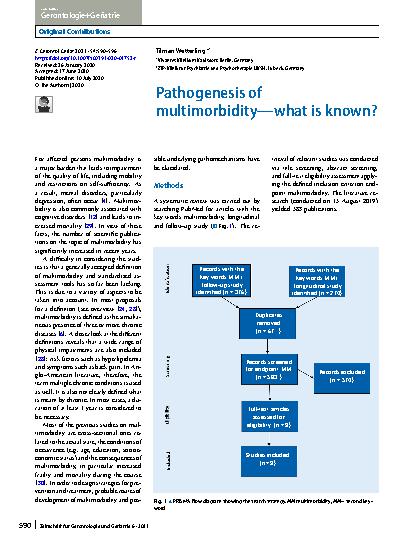 Vorschauseite 1: Pathogenesis of multimorbidity—what is known?