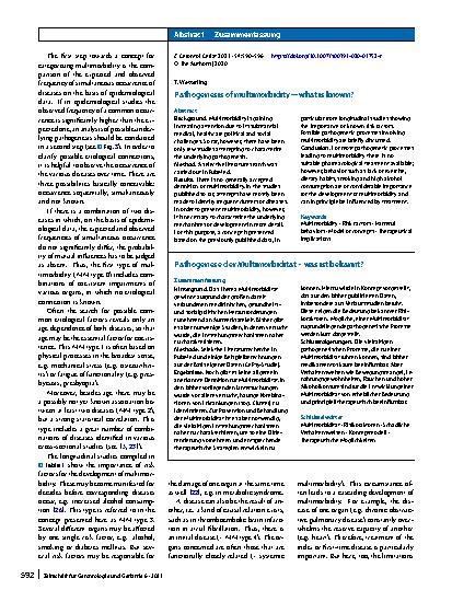 Vorschauseite 3: Pathogenesis of multimorbidity—what is known?