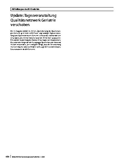 Vorschauseite 4: Mitteilungen des BV Geriatrie