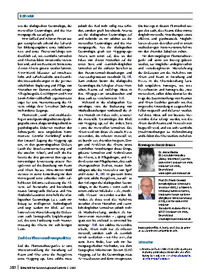 Vorschauseite 2: „Mapping age“ – das Verhältnis von Altern und Raum neu denken